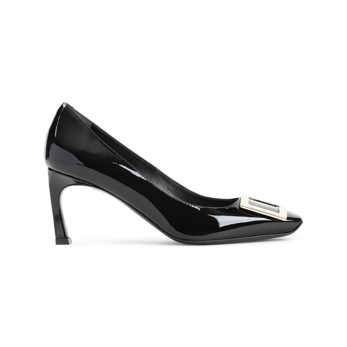 Belle Trompette Pumps Black Calf Leather Shoe