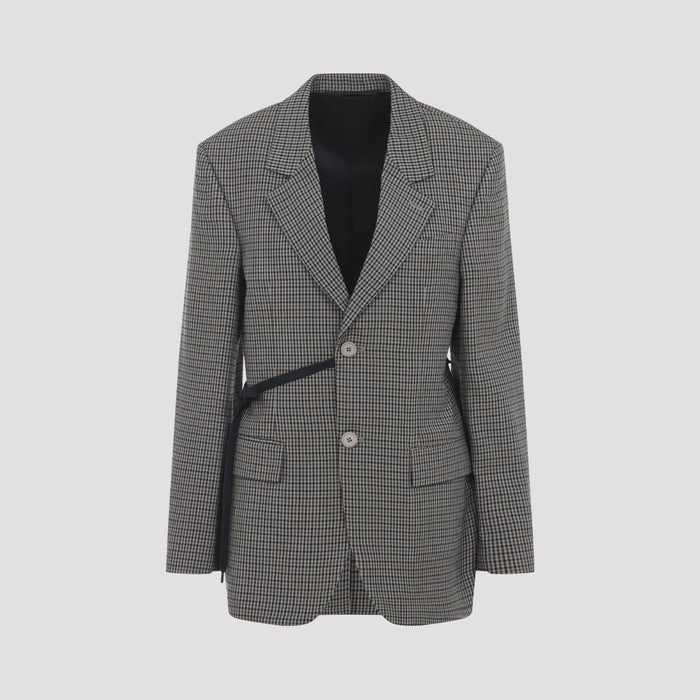 Wrap Tailored Jacket Brown Lyocell