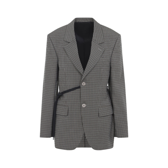 Wrap Tailored Jacket Brown Lyocell