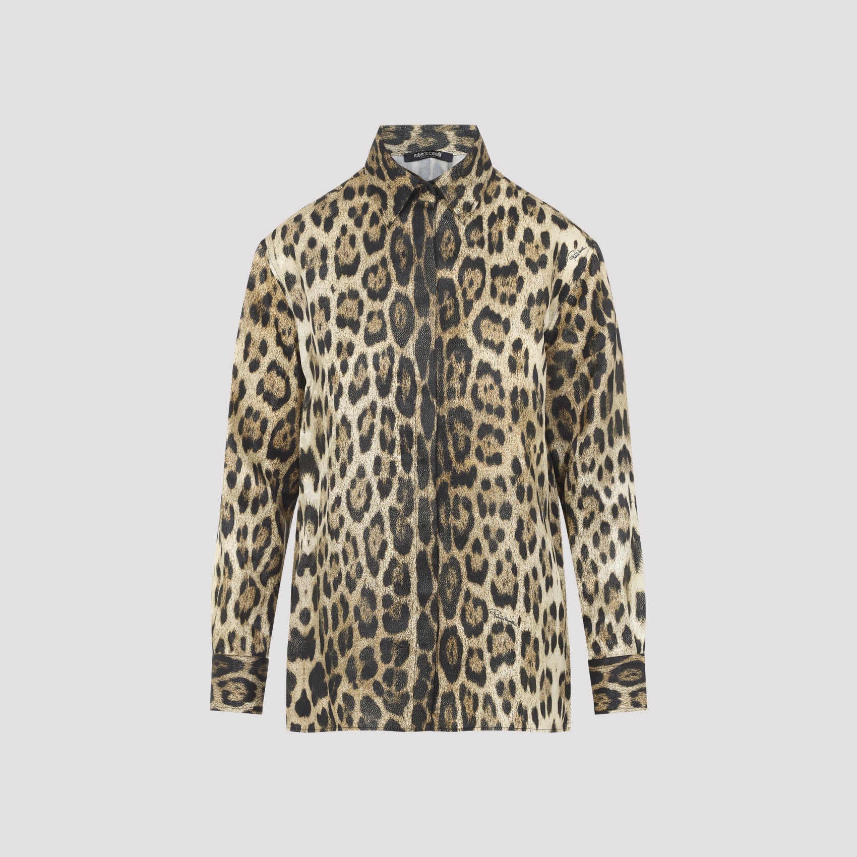 Roberto Cavalli Jaguard Print Shirt Viscose