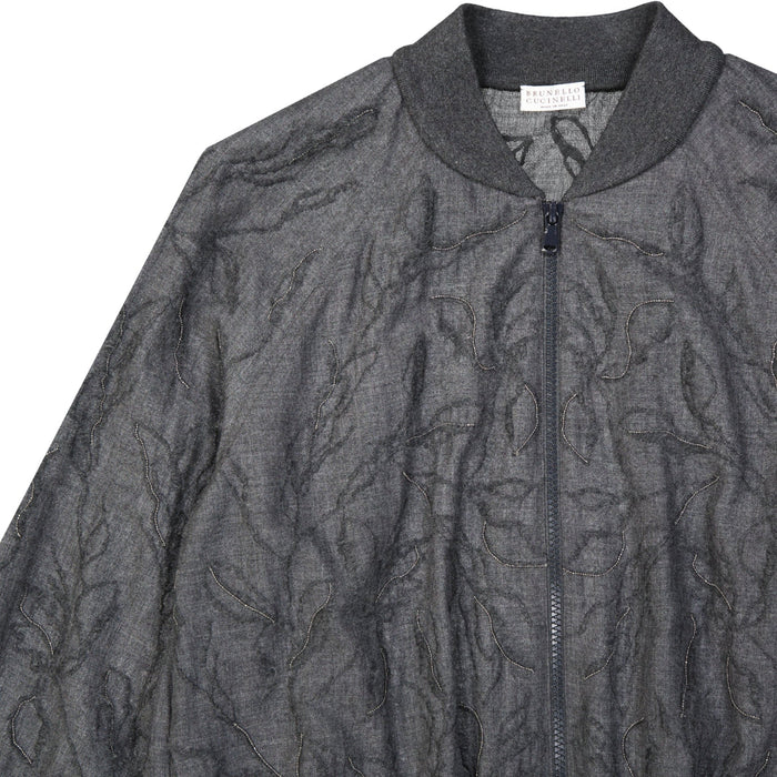Wool Jacket Gray Virgin