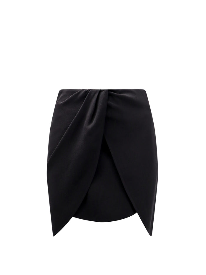 Off White Skirts Black Lana Vergine Certificata