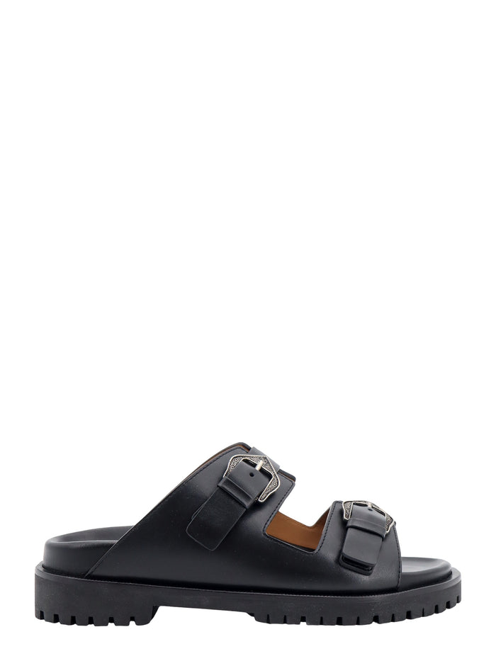 Off White Sandals Black Pelle