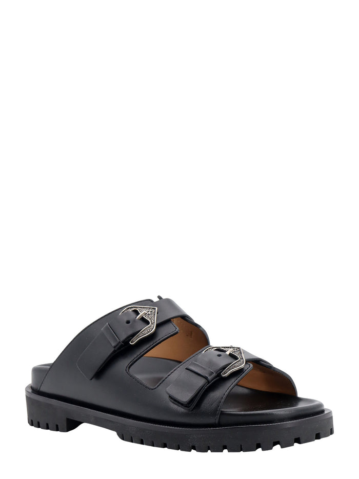 Off White Sandals Black Pelle