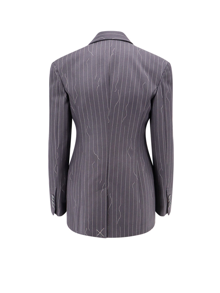 Off White Clothing Grey Lana Poliestere