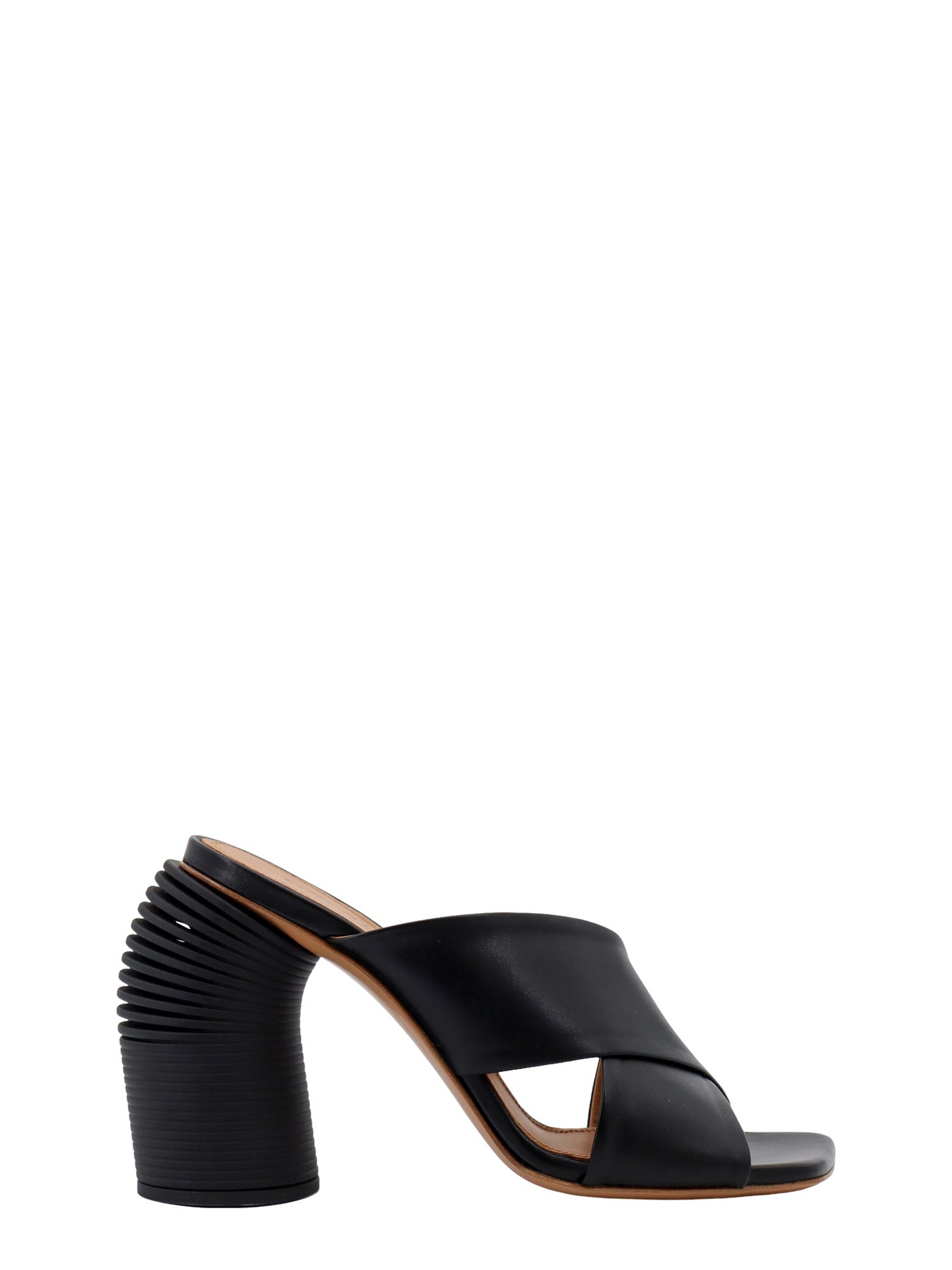 Off White Sandals Black Pelle