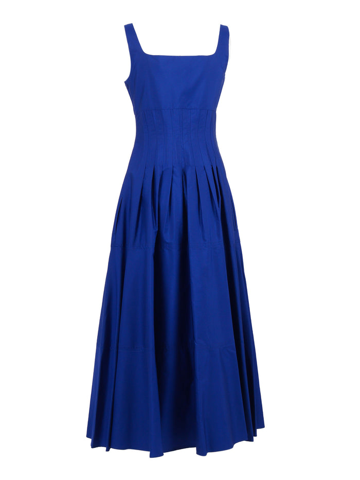Dress Blue Cotton Midi