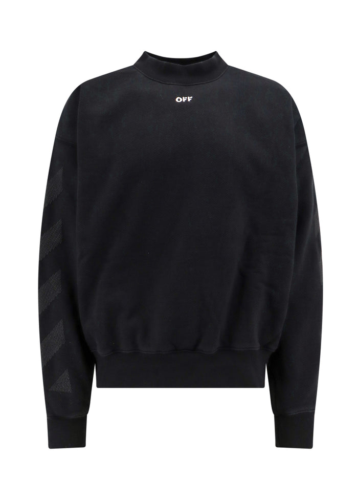 Off White Sweaters Black Cotone