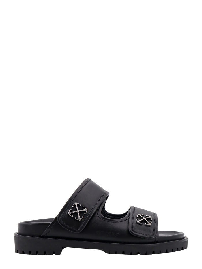 Off White Sandals Black Pelle