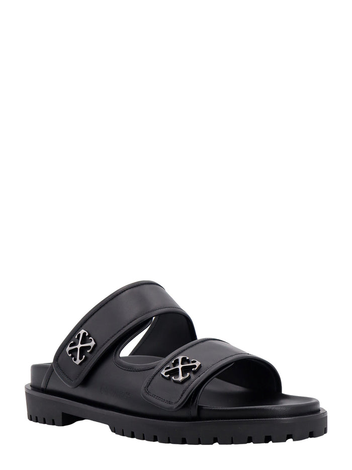 Off White Sandals Black Pelle