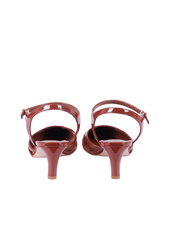 Slingback Erica6 Vernice Pumps Brown Pump