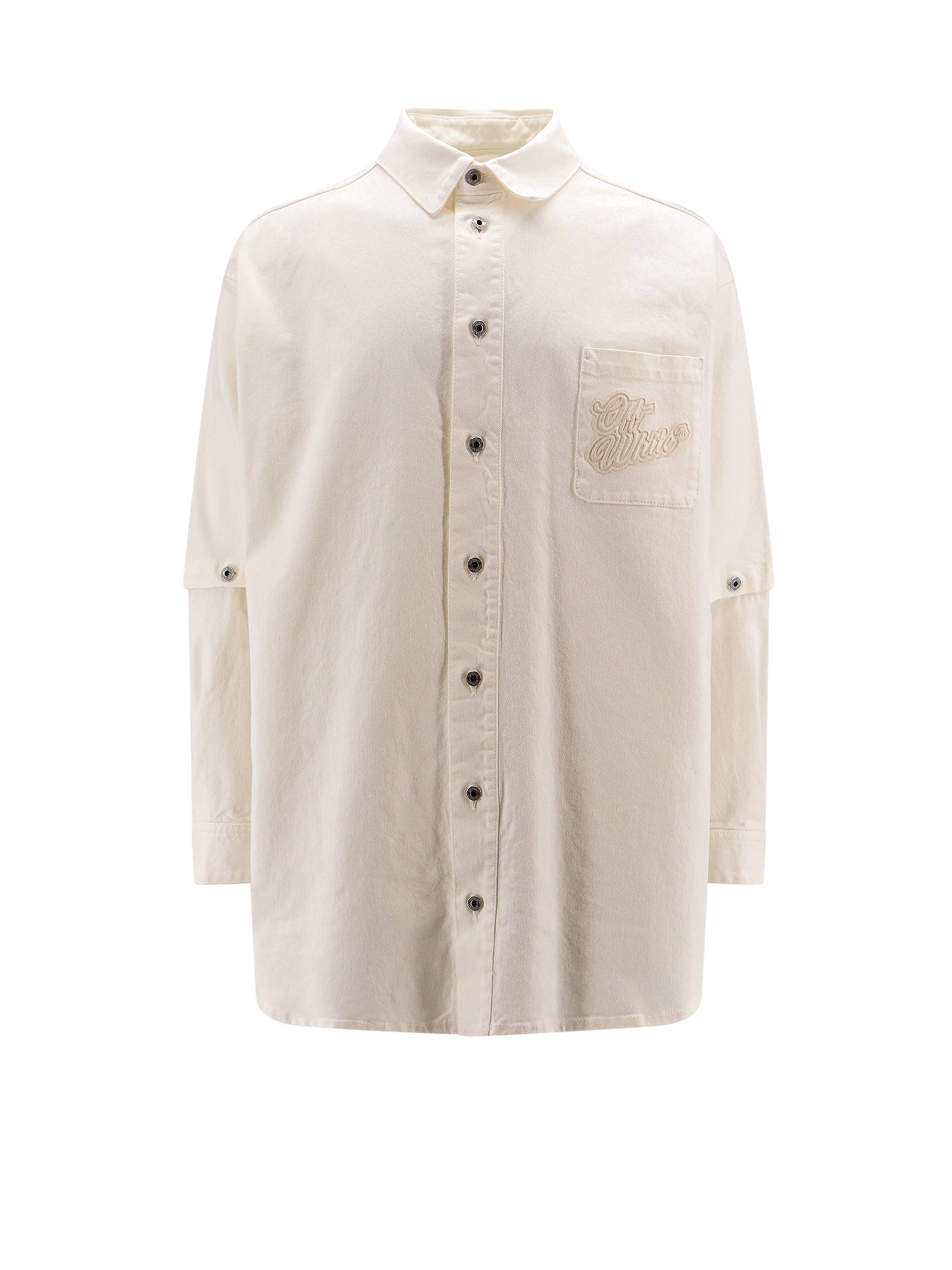 Off White Shirts Cotone Organico Elastan