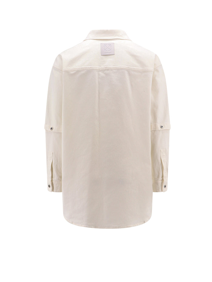 Off White Shirts Cotone Organico Elastan