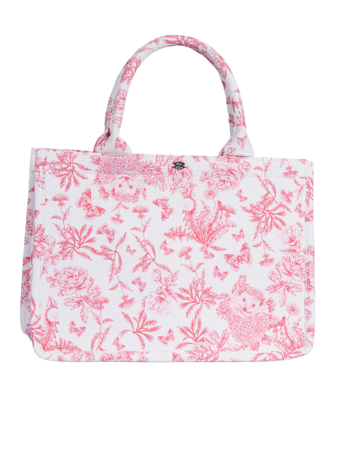 Small Tote Bag Pink Cotton Shopping