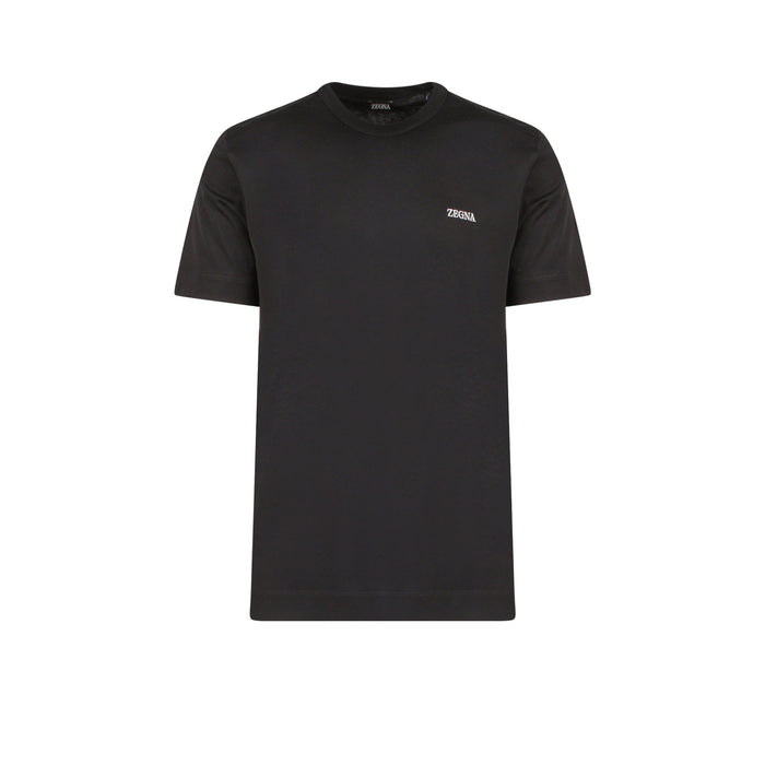 Zegna T-Shirts And Polos Blue Cotone
