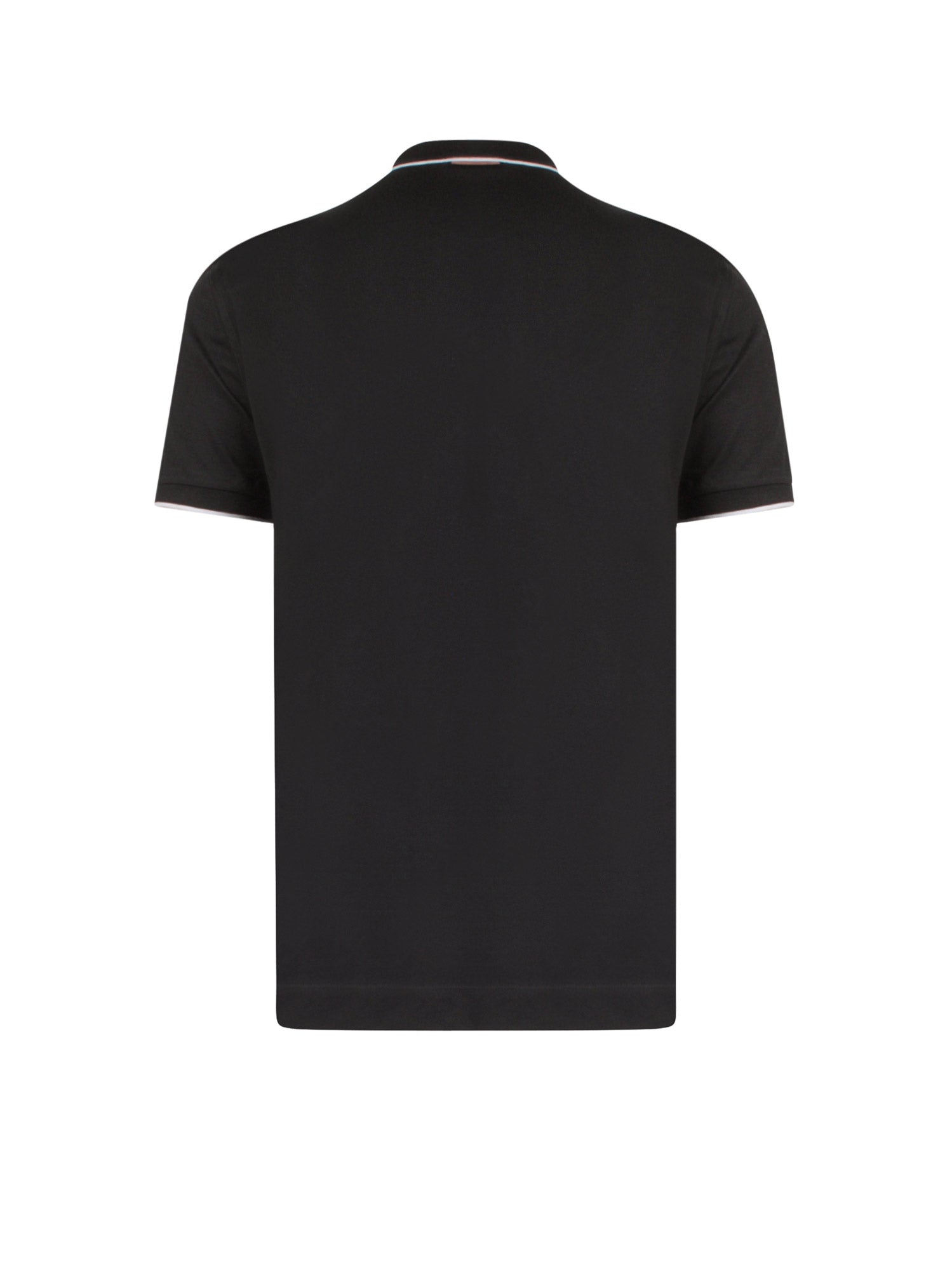 Zegna T-Shirts And Polos Black Cotone Elastan