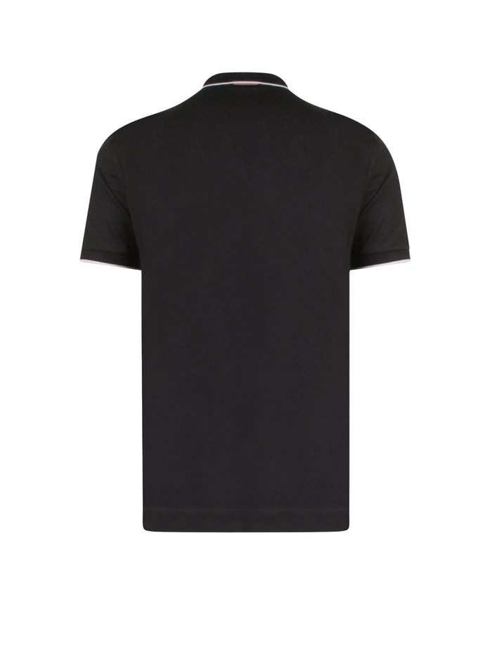 Zegna T-Shirts And Polos Black Cotone Elastan