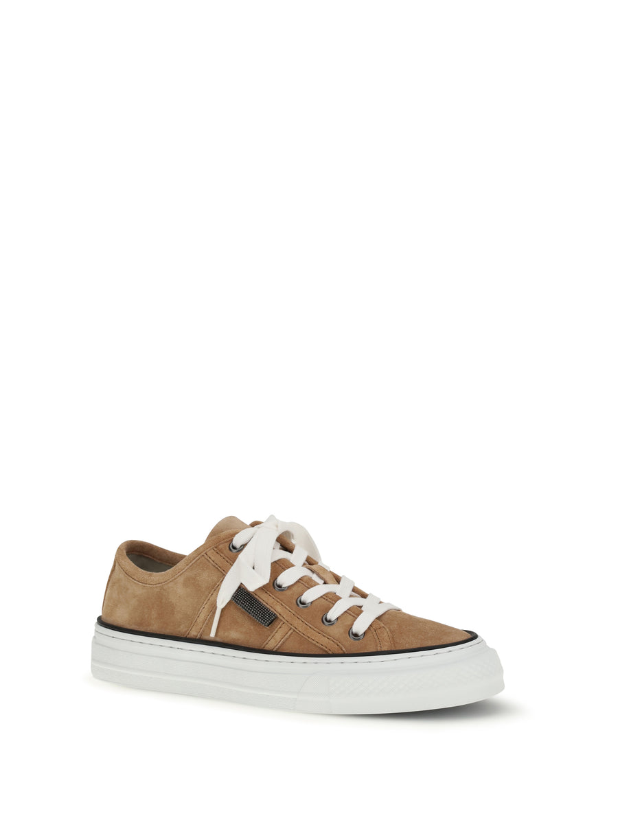 Sneakers Shiny Tab Suede Bisque Trainers
