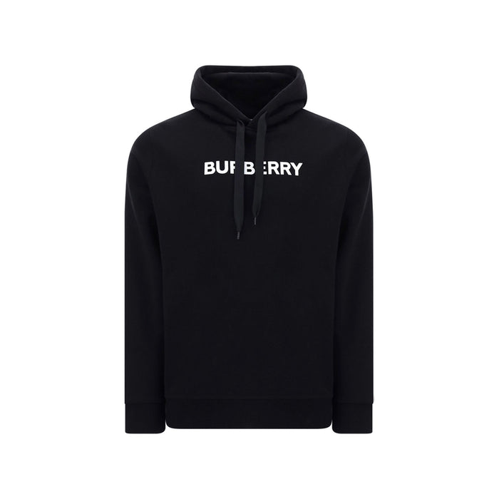 Ansdell Hooded Logo Sweatshirt Black Cotton