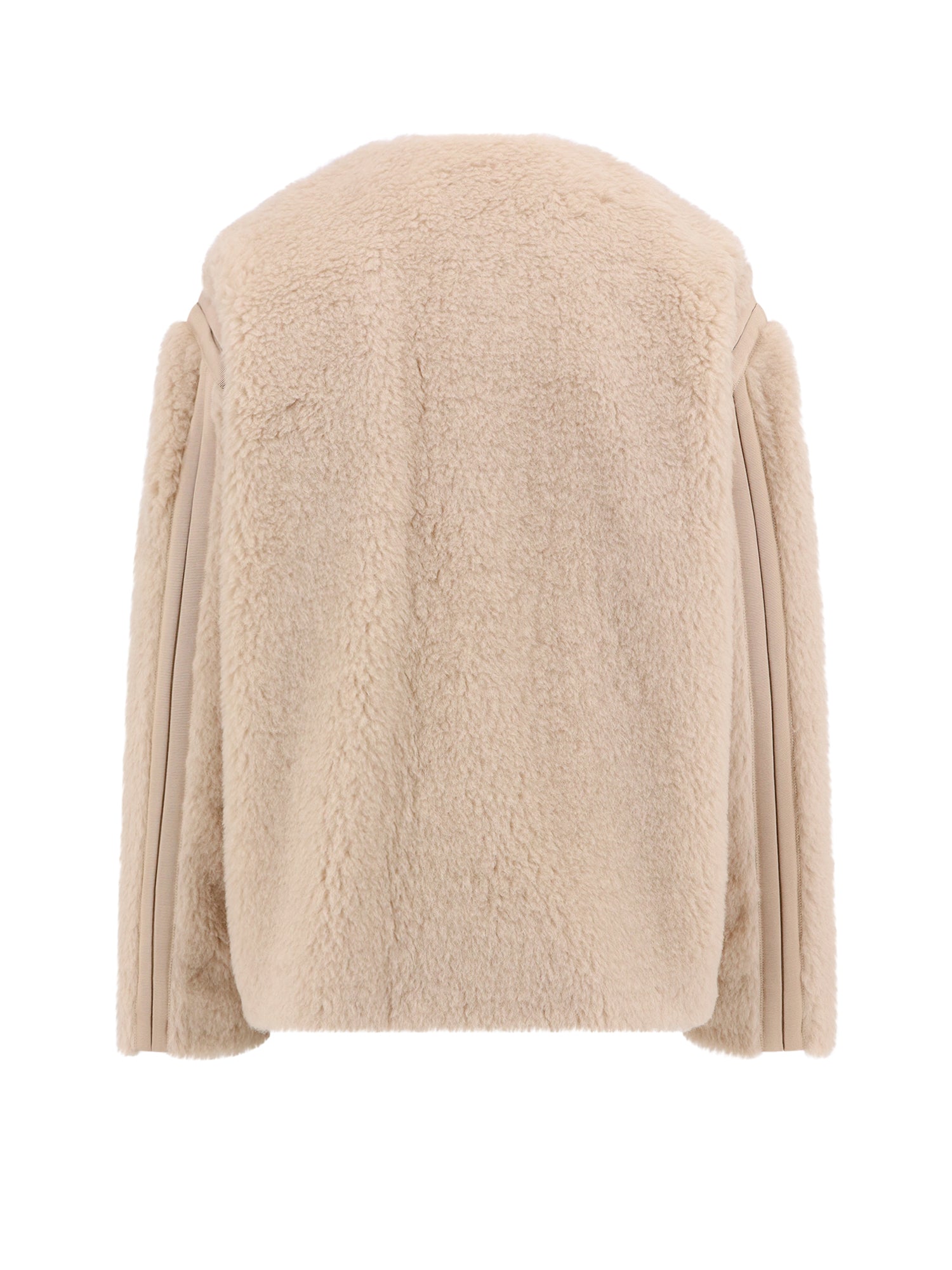 Max Mara Jackets Beige Alpaca Lana Vergine Seta