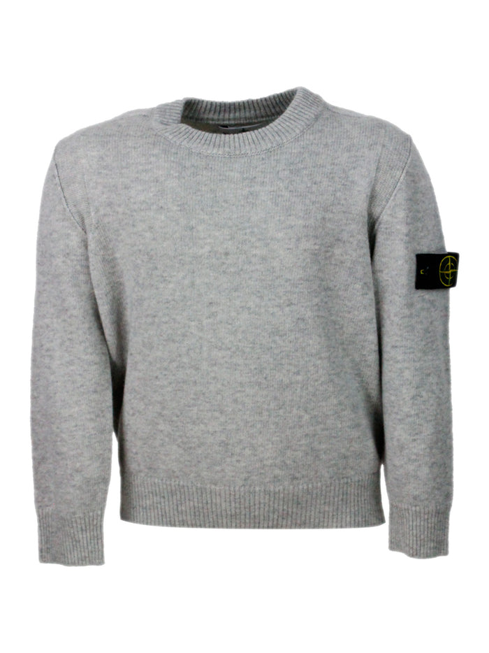 Stone Island Sweaters Melange Grey 40wv 10ws 30vi