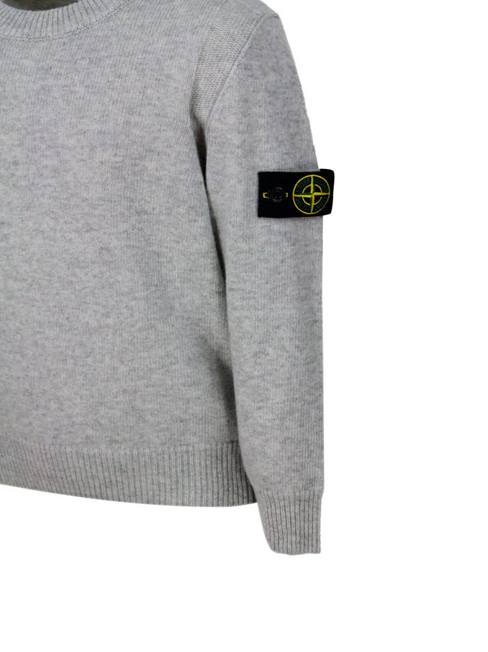 Stone Island Sweaters Melange Grey 40wv 10ws 30vi