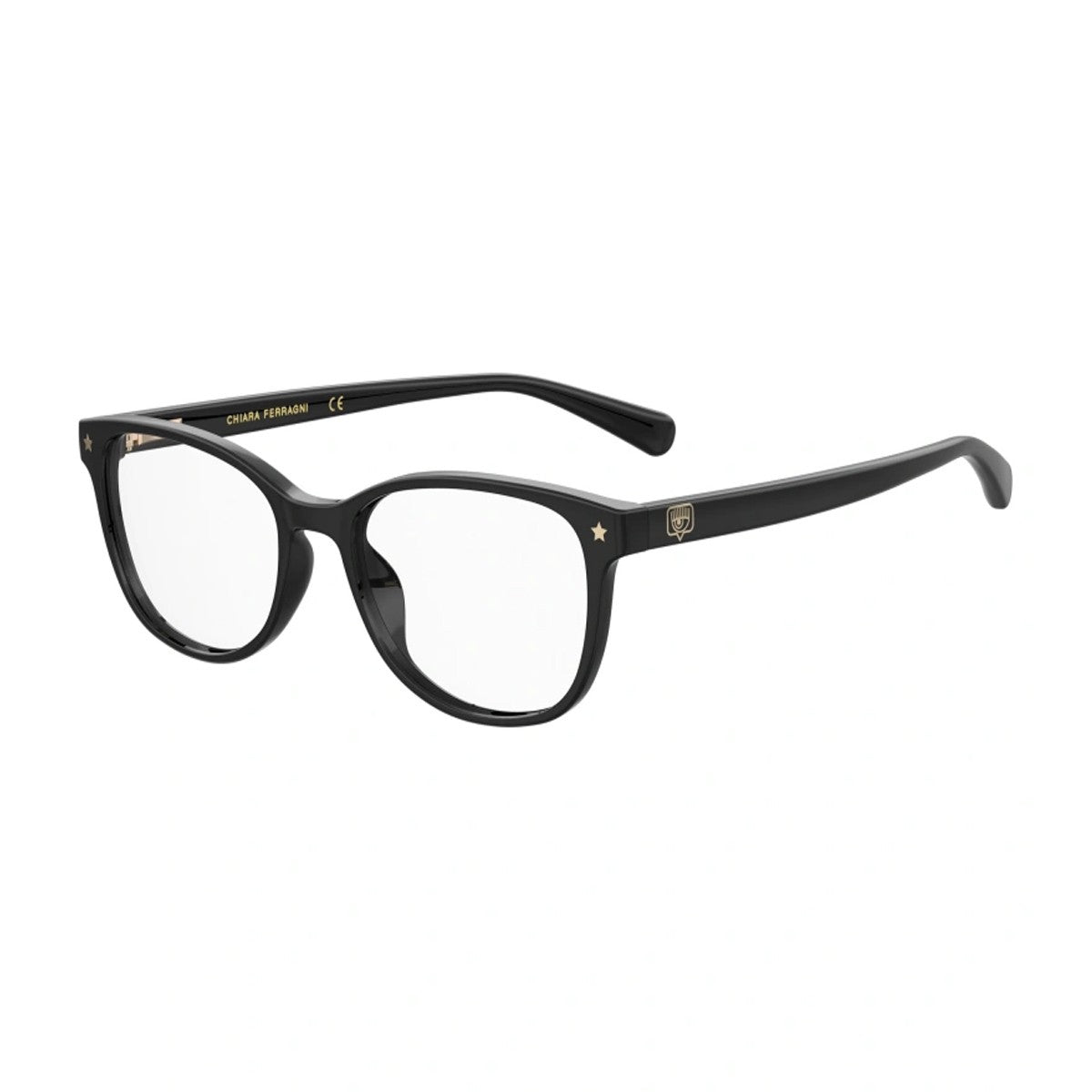 Chiara Ferragni Cf 1027 Black Acetato Eyeglass Frames