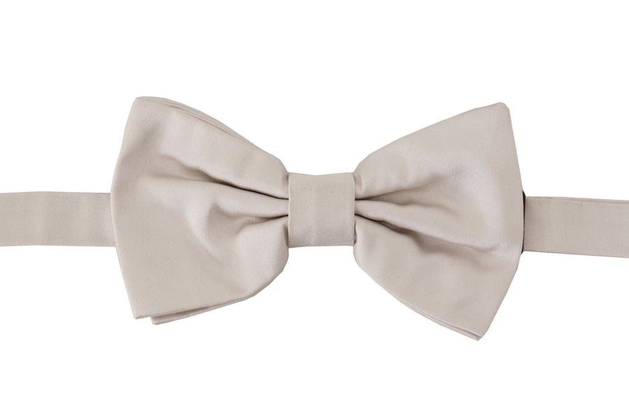 Dolce & Gabbana 100% Silk bow tie in gray