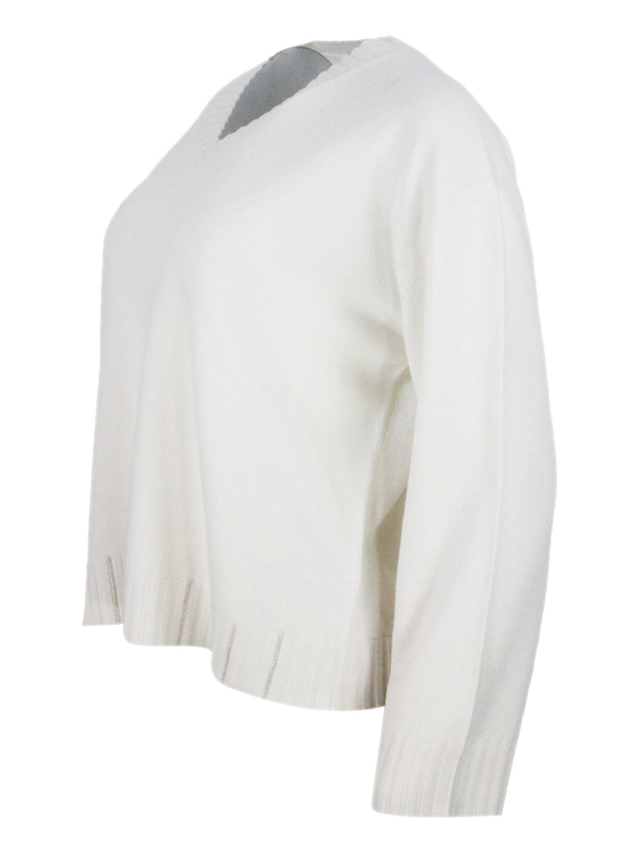Fabiana Filippi Sweaters White 75wv 15se 10ws