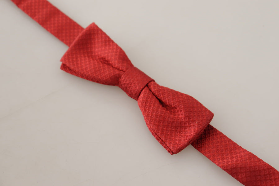 Dolce & Gabbana 100% Silk bow tie in red