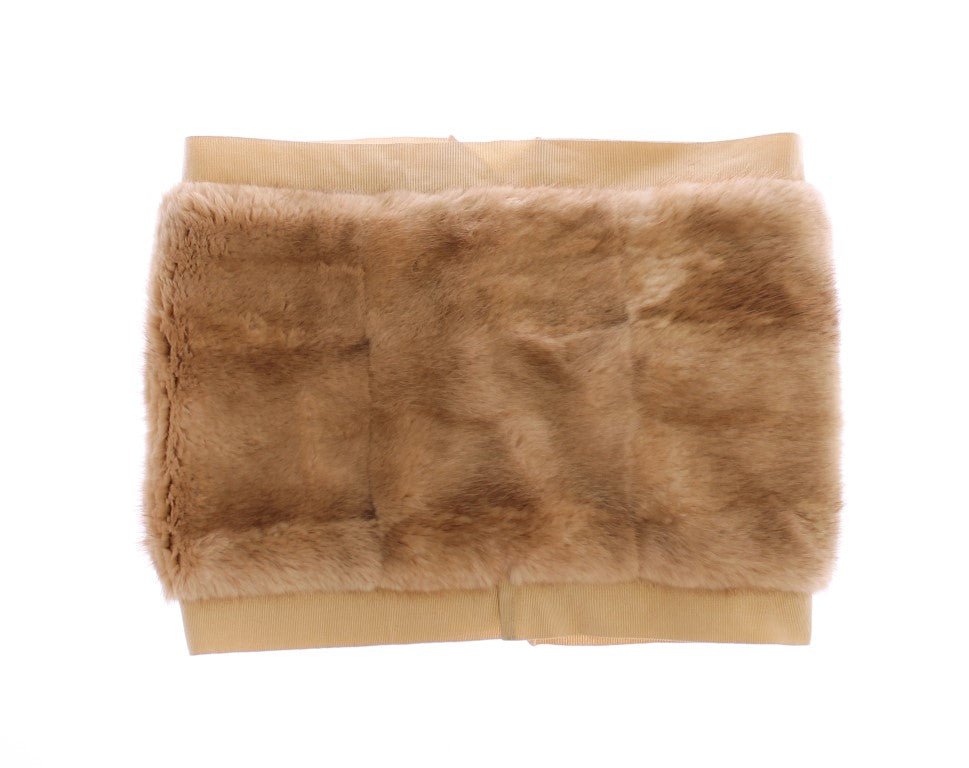 Dolce & Gabbana 100% Mink Fur scarf in beige
