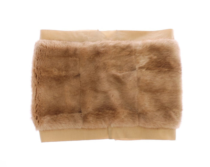 Dolce & Gabbana 100% Mink Fur scarf in beige