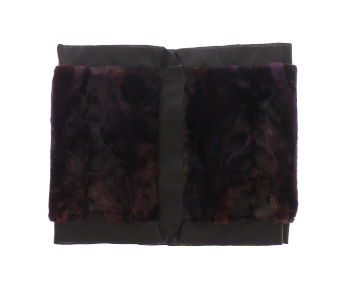 Dolce & Gabbana 100% Mink Fur with silk lining scarf in purple — view 2