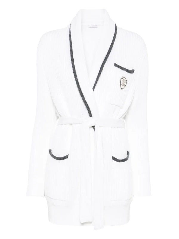 Brunello Cucinelli Cotton 100% cardigan in white