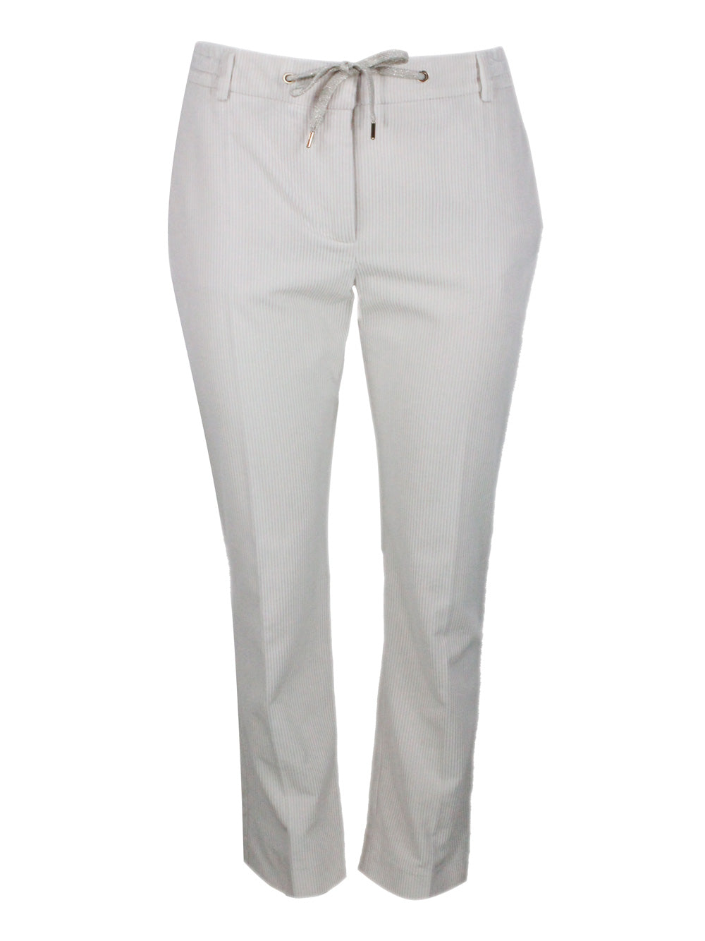 Eleventy Trousers Ivory 100co