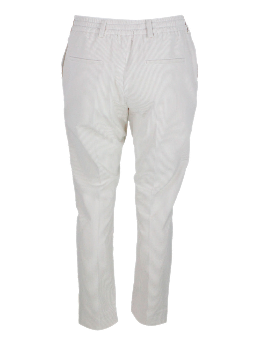 Eleventy Trousers Ivory 100co