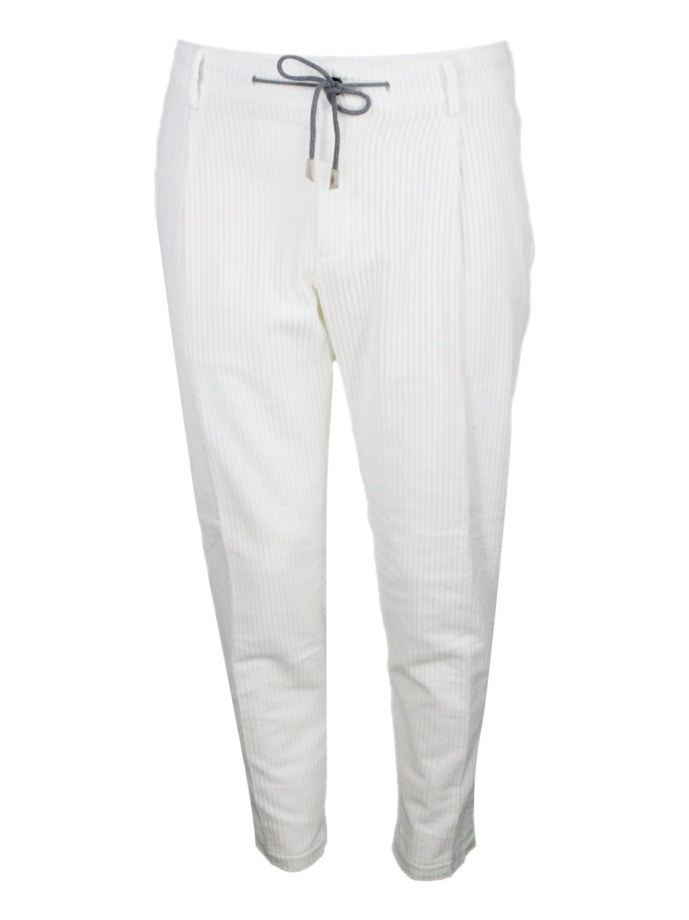 Eleventy Trousers White 100co