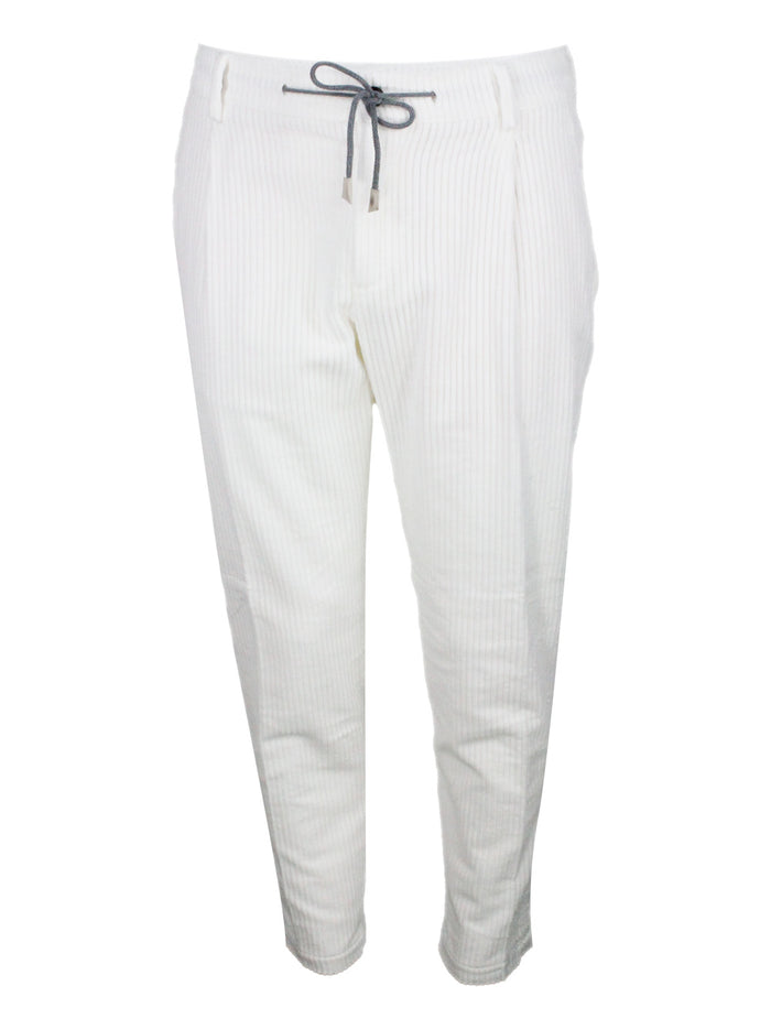 Eleventy Trousers White 100co