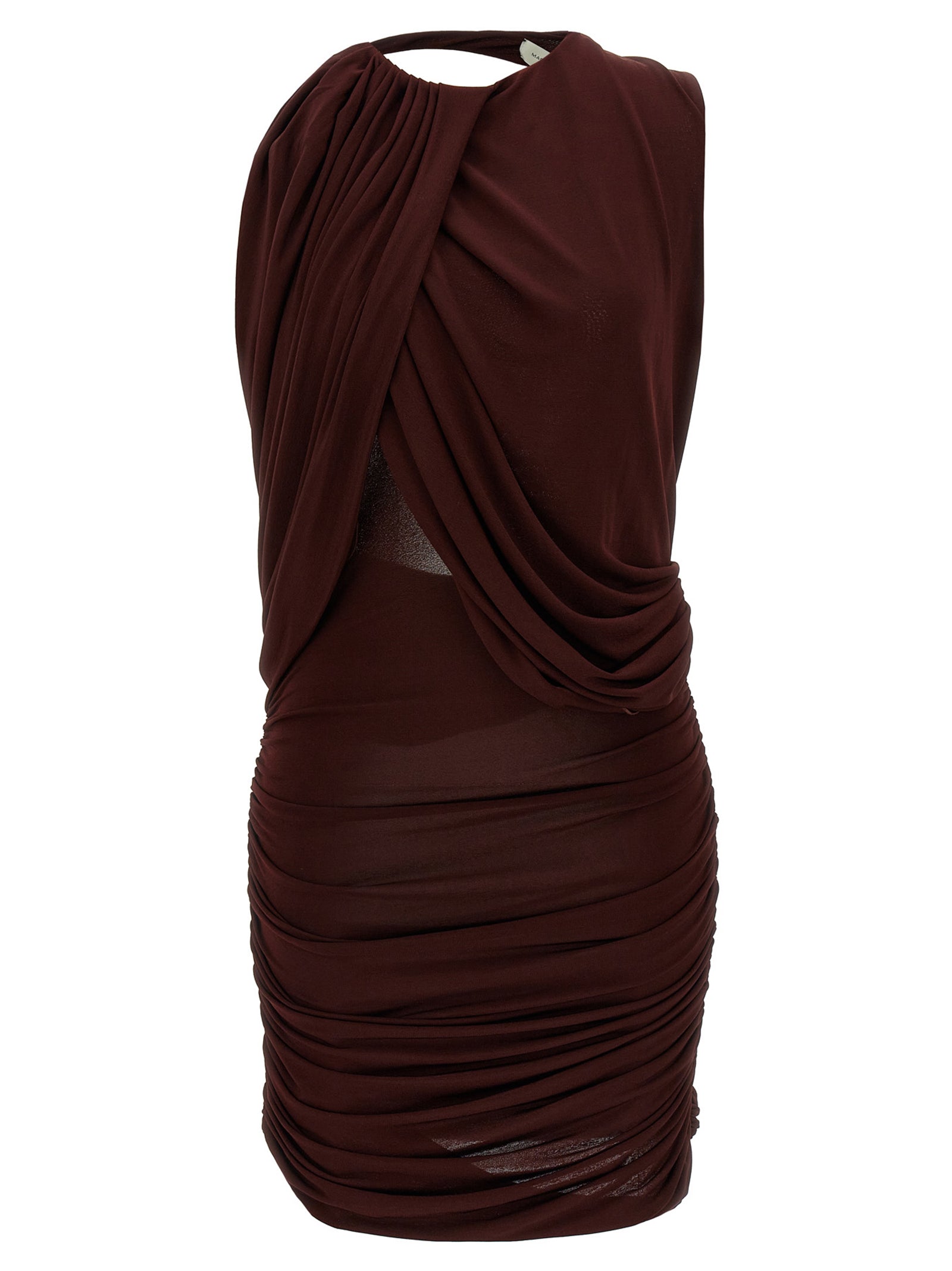 09 dress Bordeaux Viscose Polyamide Elastane