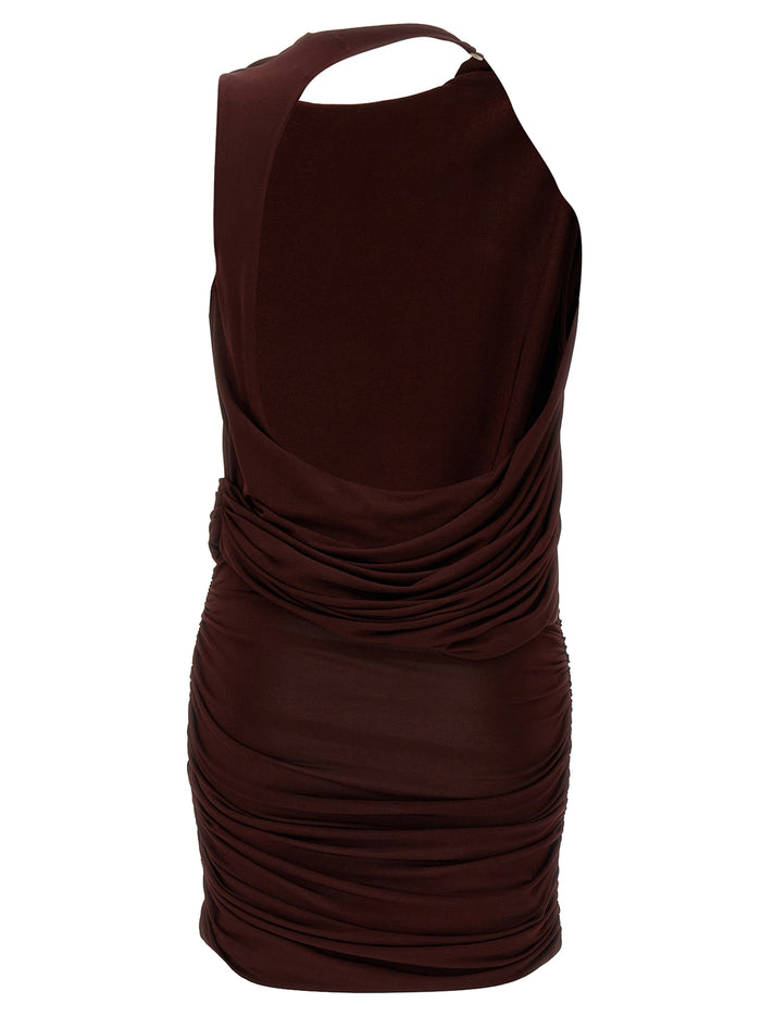 09 dress Bordeaux Viscose Polyamide Elastane
