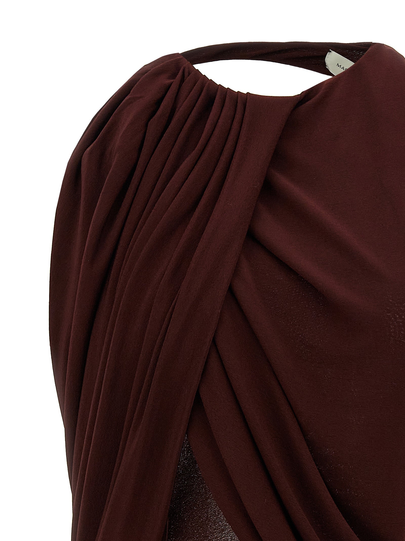 09 dress Bordeaux Viscose Polyamide Elastane