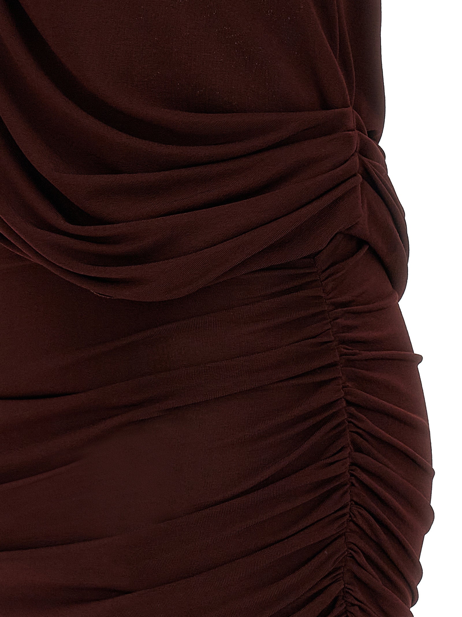 09 dress Bordeaux Viscose Polyamide Elastane