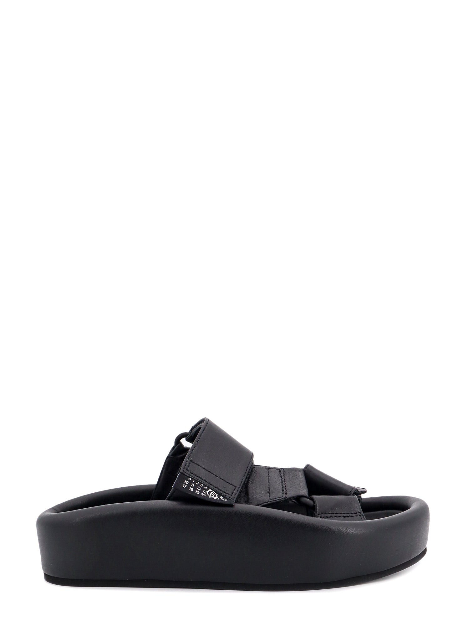 MM6 Maison Margiela Sandals Black Pelle/pelle Pu