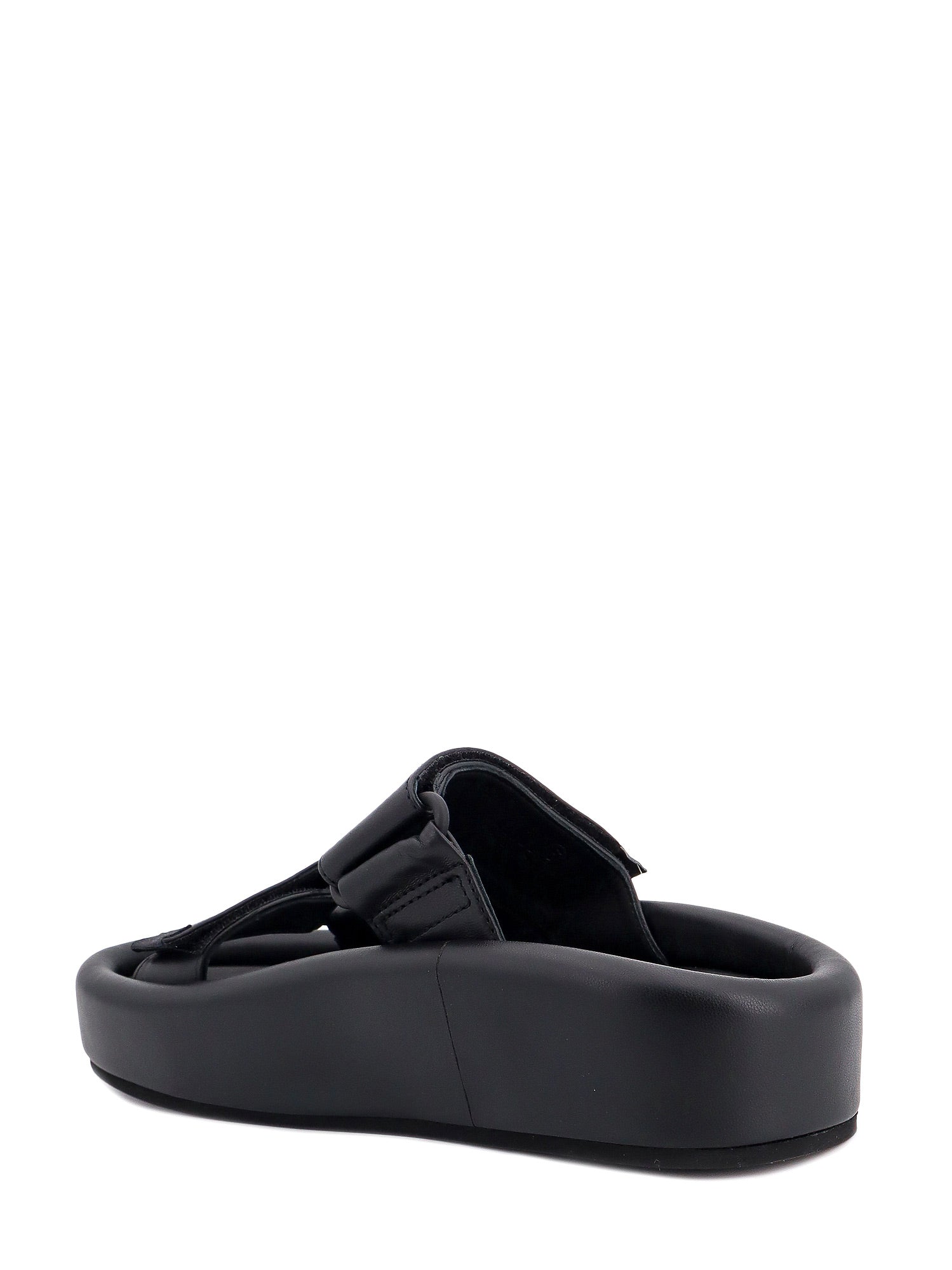 MM6 Maison Margiela Sandals Black Pelle/pelle Pu