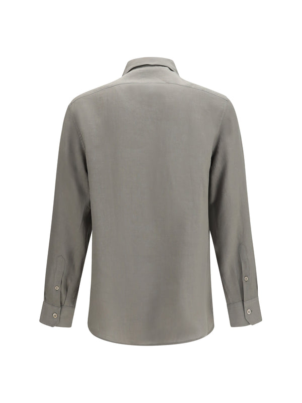 Shirt Easy-Fit Linen Khaki