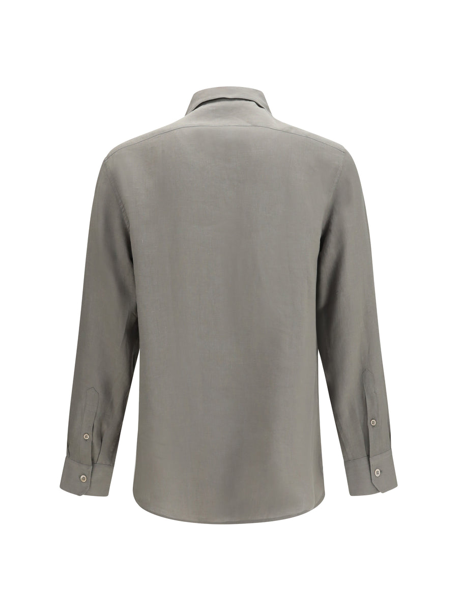 Shirt Easy-Fit Linen Khaki