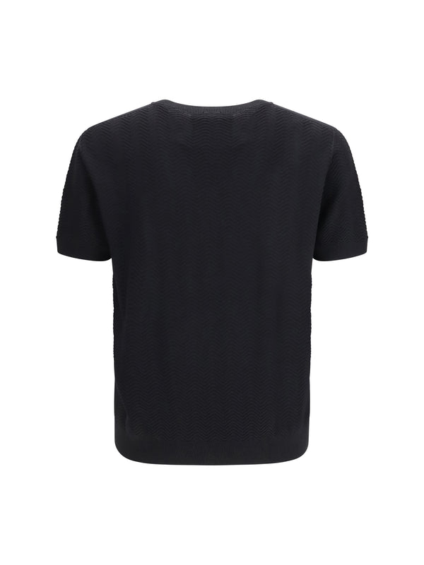 Sweater Short-Sleeve Cotton-Silk Black