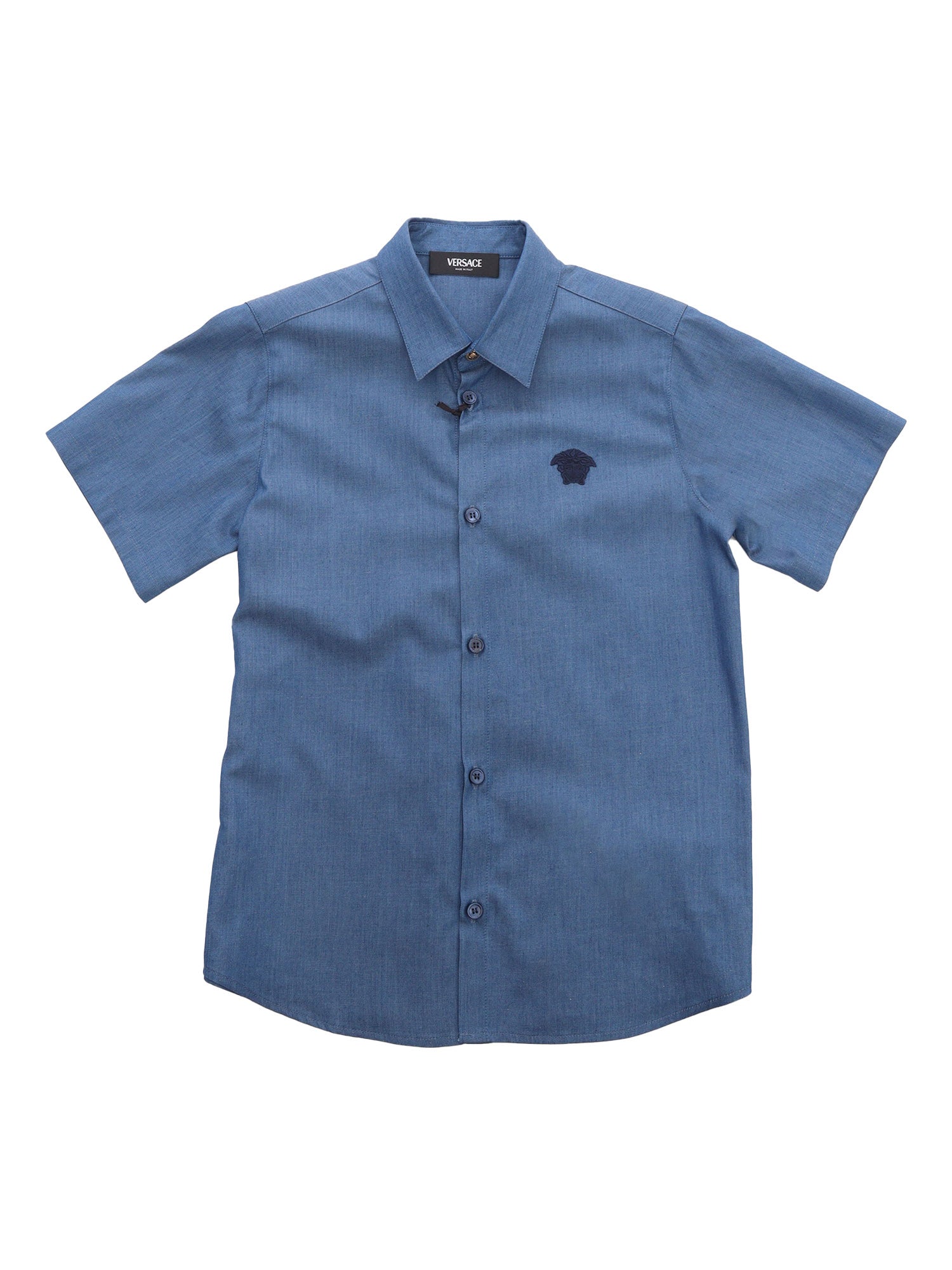 Blue Shirt With Medusa