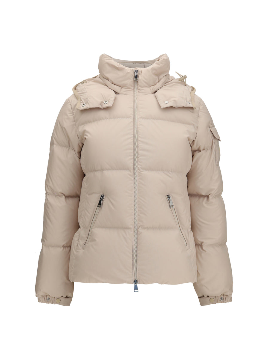 Fourmines Hooded Short Down Jacket Beige