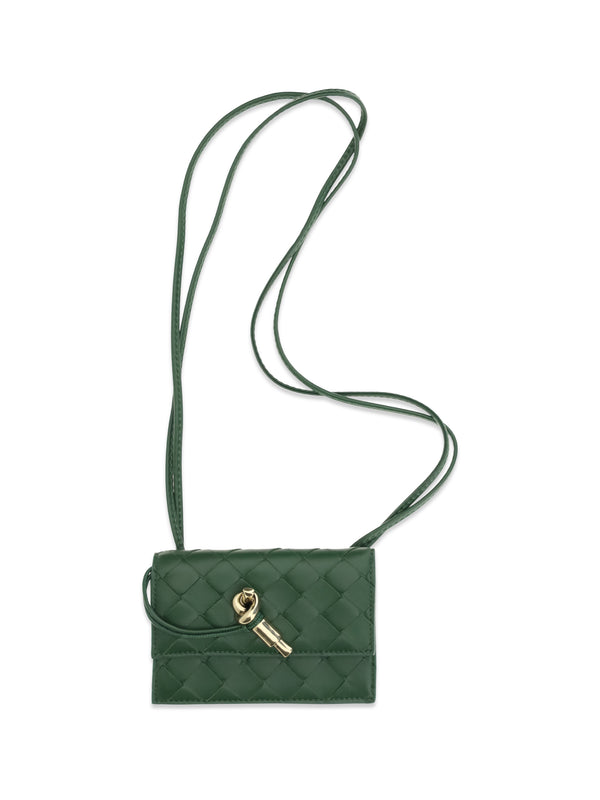 Badge Holder Andiamo Basil-Muse Brass Lamb Leather Shoulder Bags